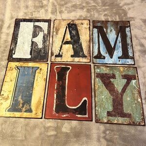 FAMILY letters from Hobby Lobby
6 individual letters